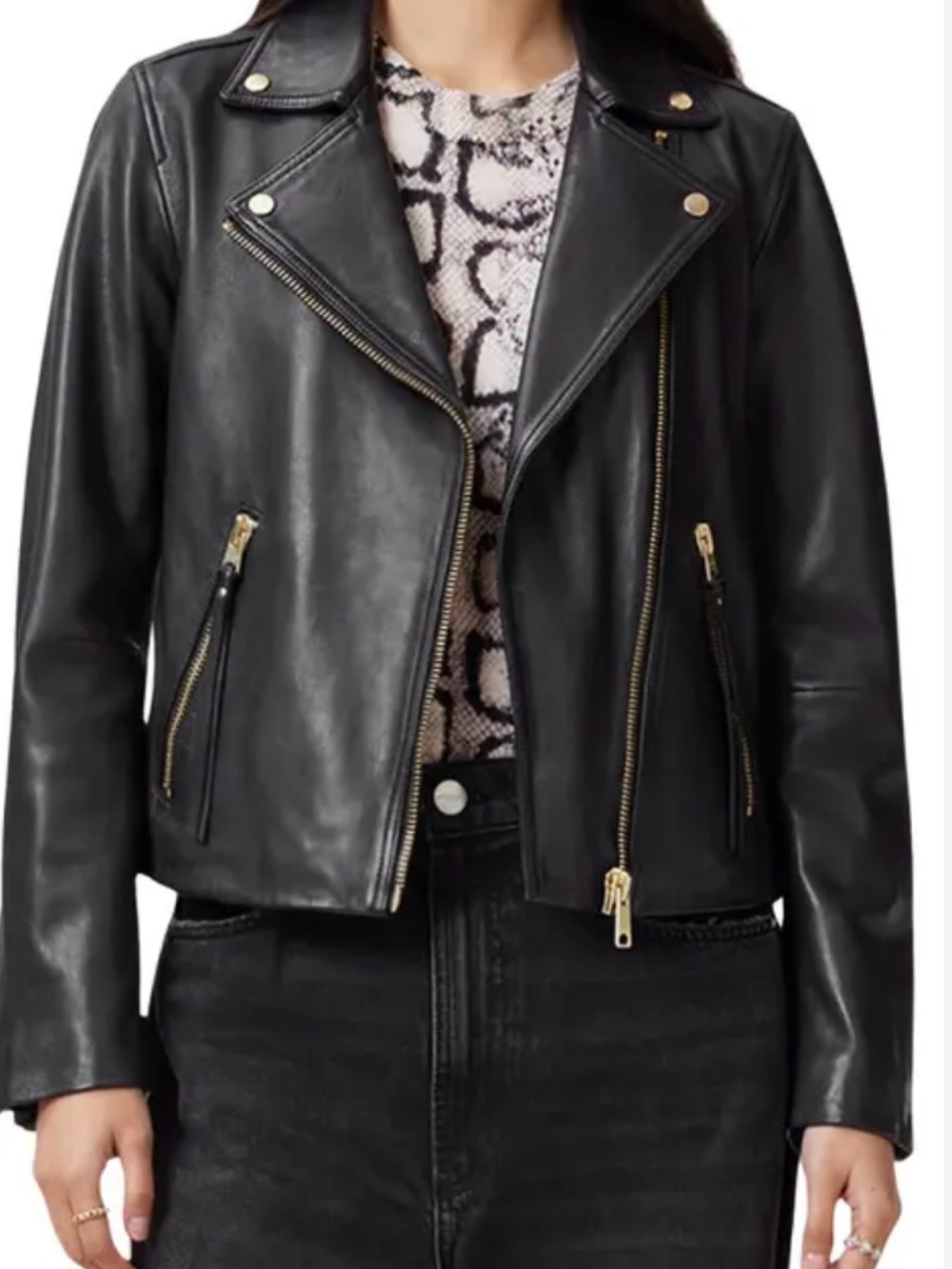 BlankNYC Black Faux Leather Moto Jacket - Women's Small